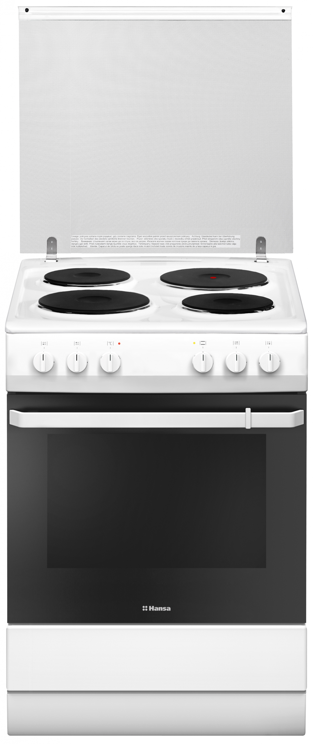 Freestanding cooker with electric hob