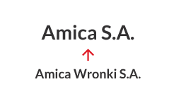 2016 - Компания атауы Amica Wronki S.A. - дан Amica S.A. - ға өзгертілді